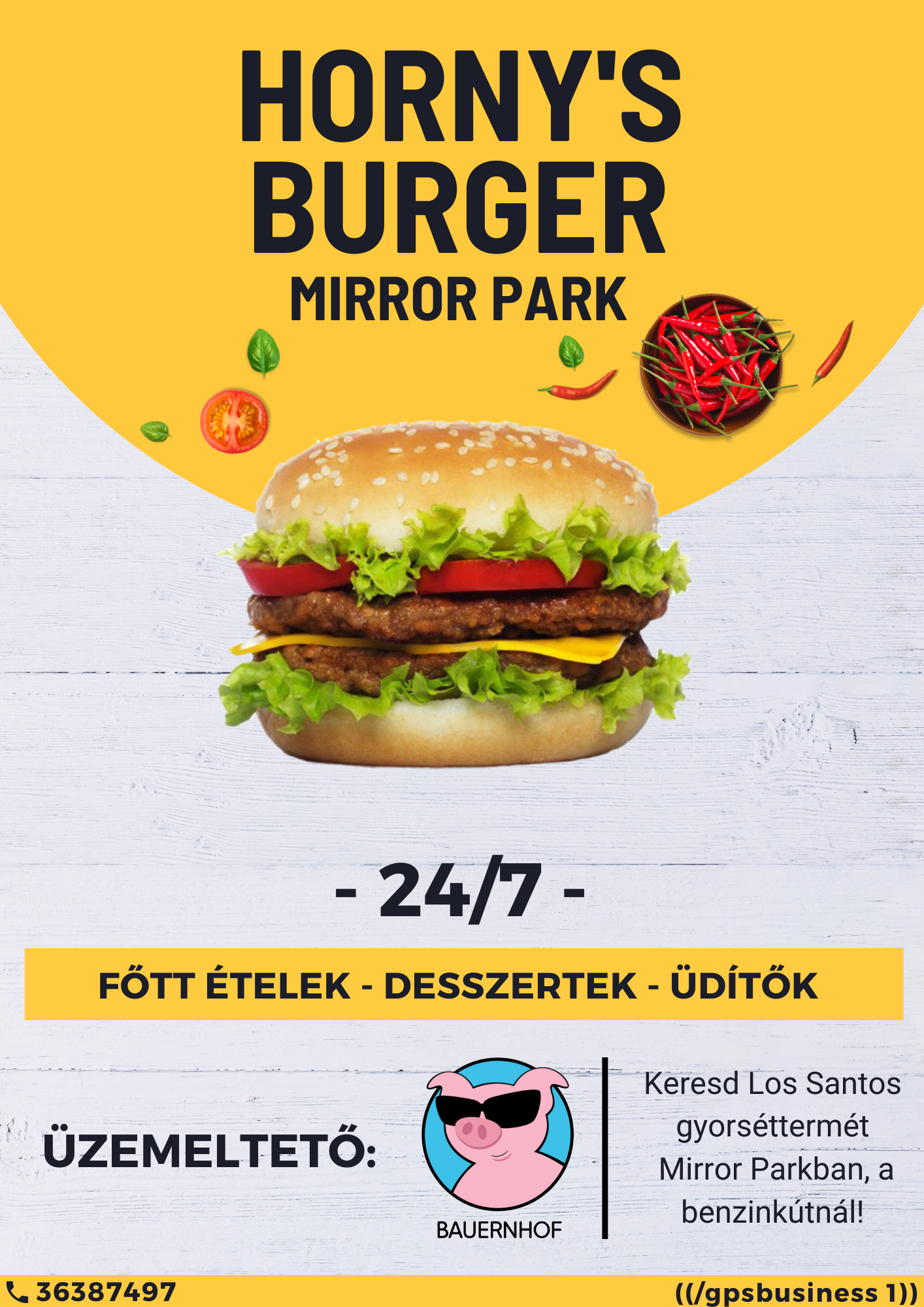 Horny's Burgers - Plakát